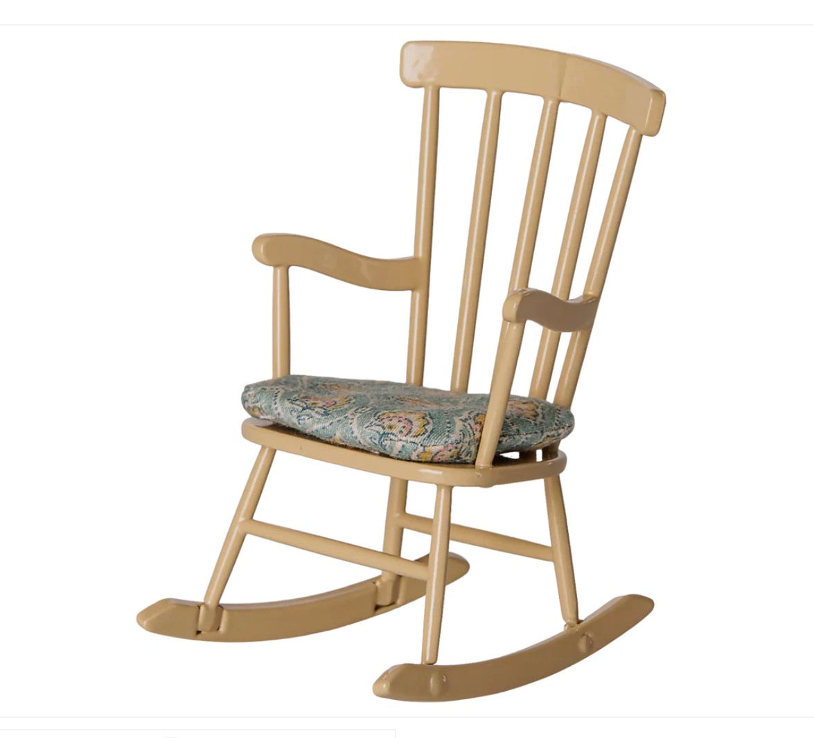 Maileg Rocking chair, Mouse - Wheat