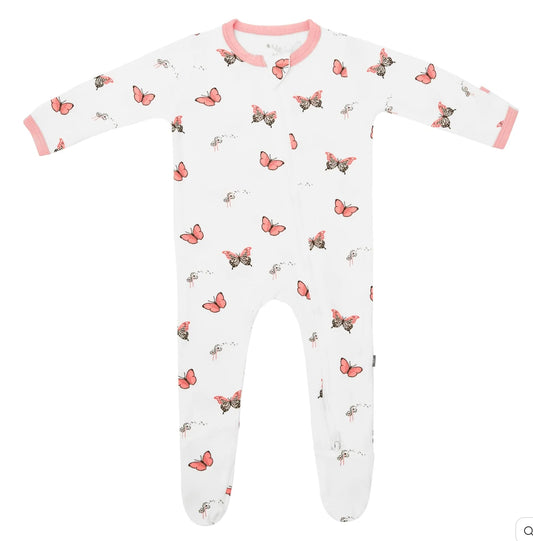 Kyte Baby Zippered Footie in Butterfly