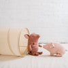 Kids Play Tunnel with Eco-Friendly Recycled Fabric: Gingham Beige