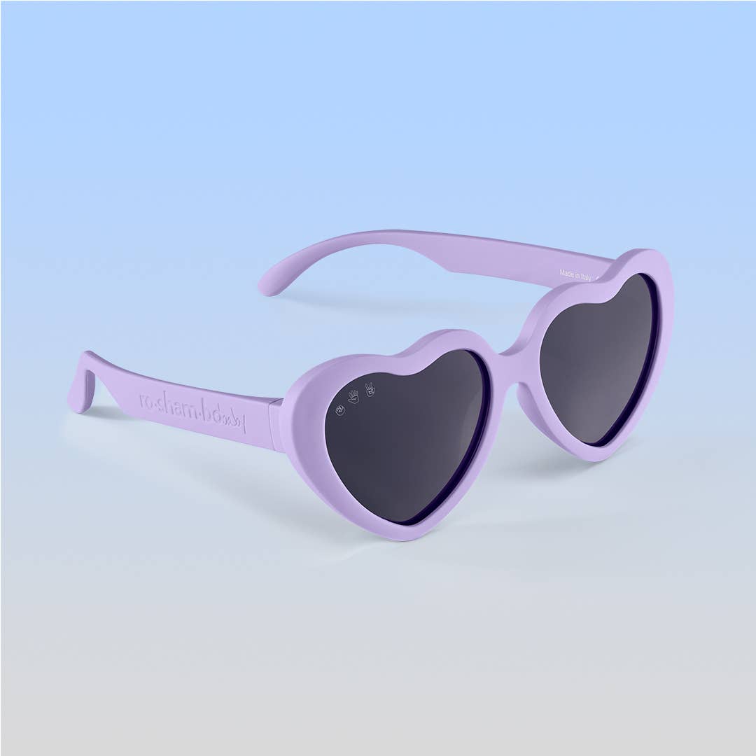 Heart Sunglasses | Lilac: Baby (Ages 0-2) / Grey Polarized Lens
