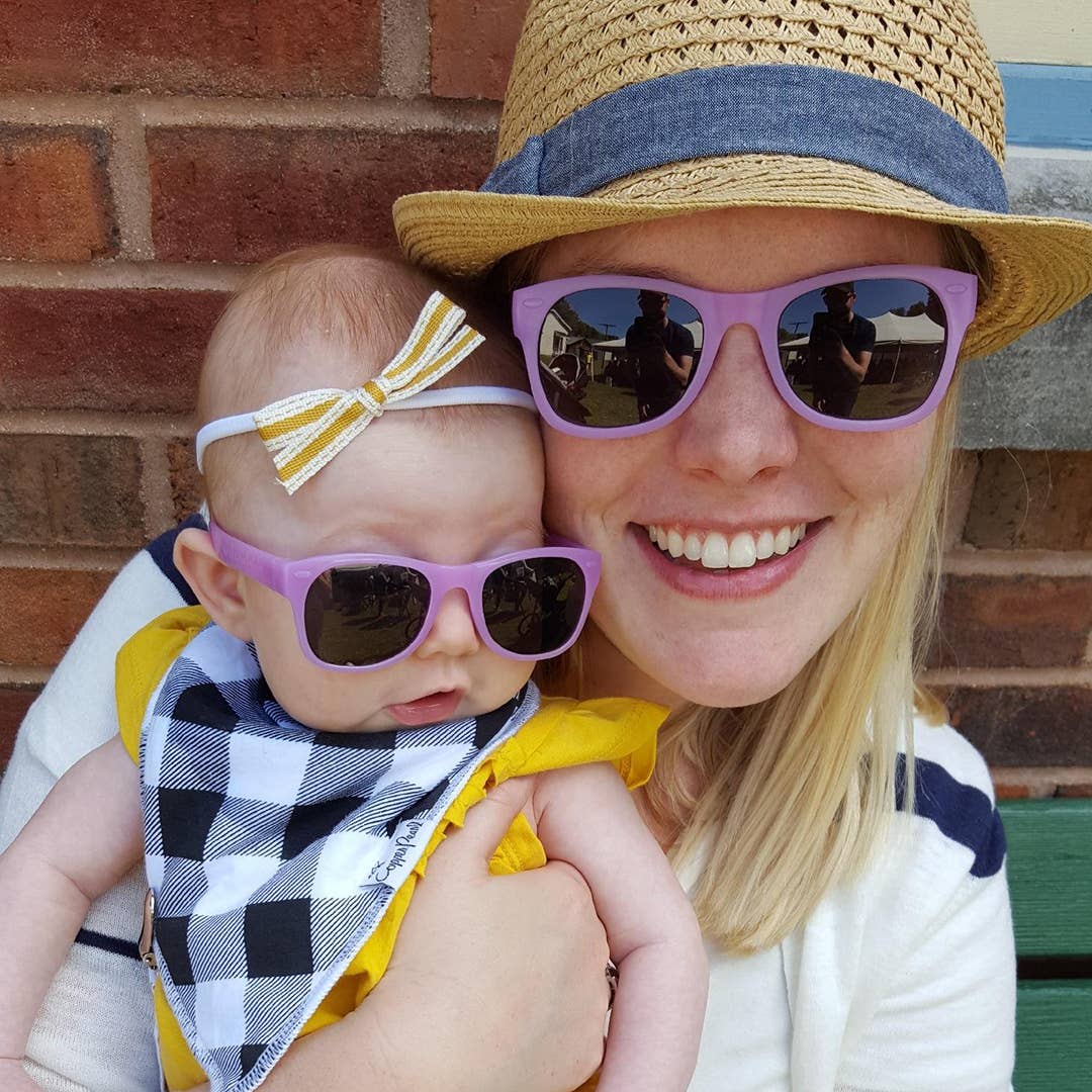 Lavender Glitter Sunglasses: Toddler (Ages 2-4) / Grey Polarized Lens