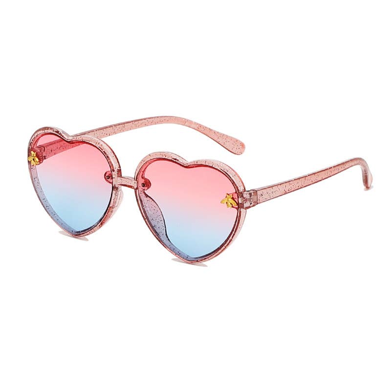 Heart Cute Children's Sunglasses kids summer Sunglasses: Peach