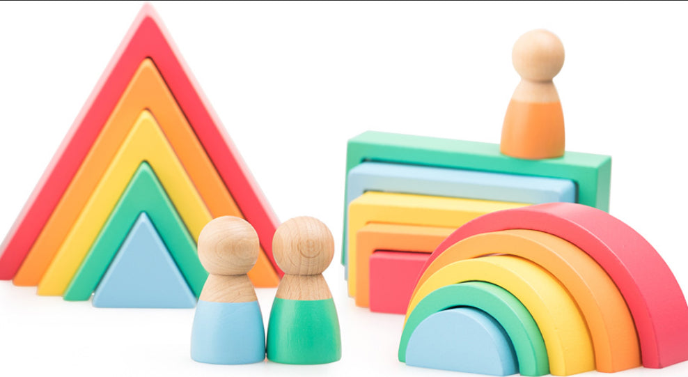 Rainbow Wooden Blocks
