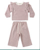 RUFFLE COZY SET MULBERRY STRIPE