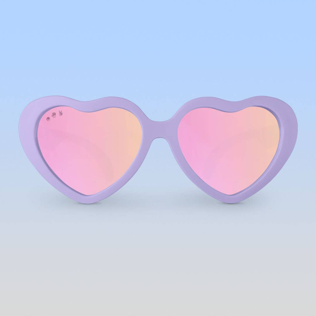 Heart Sunglasses | Lilac: Baby (Ages 0-2) / Grey Polarized Lens