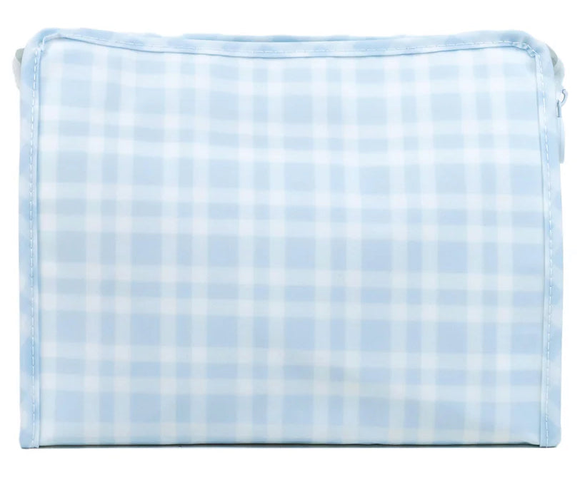 ROADIE LARGE ZIP POUCH - PIMLICO PLAID BLUE