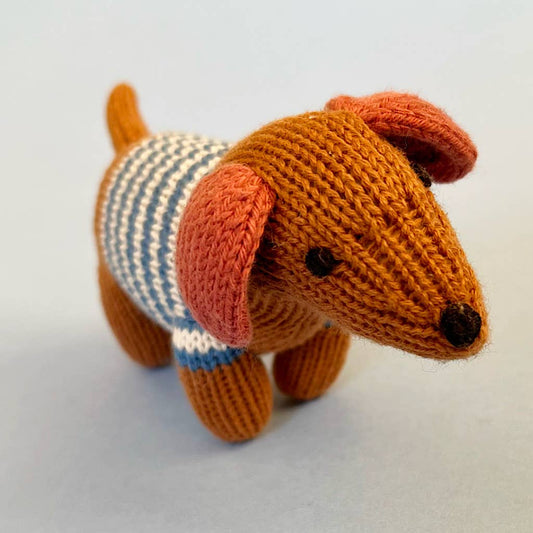 DACHSHUND Dog Rattle for Babies (Handmade)