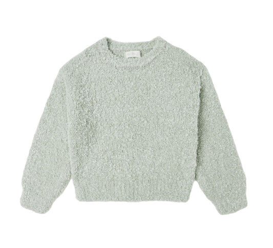 PISTACHIO BOUCLE ASPEN SWEATER