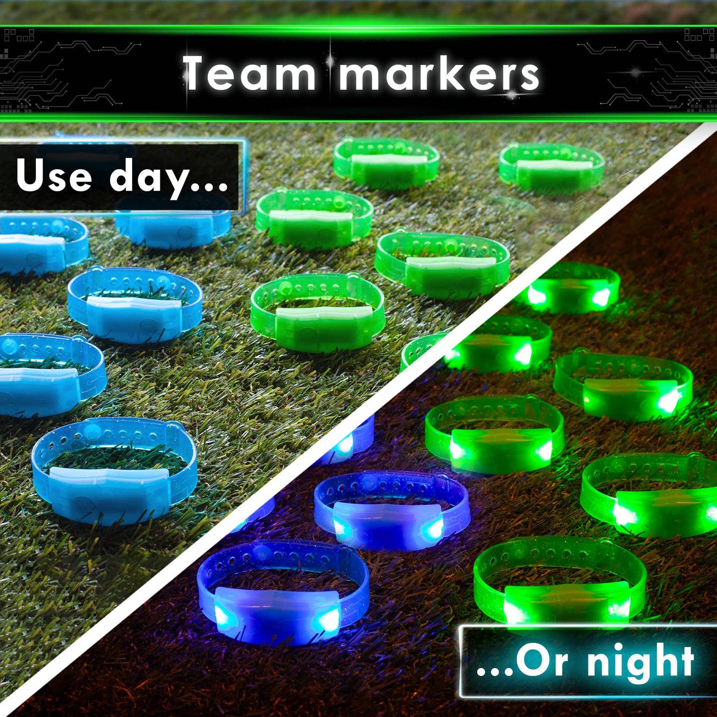Glow Tag – With 12 Glow in the Dark Game Options