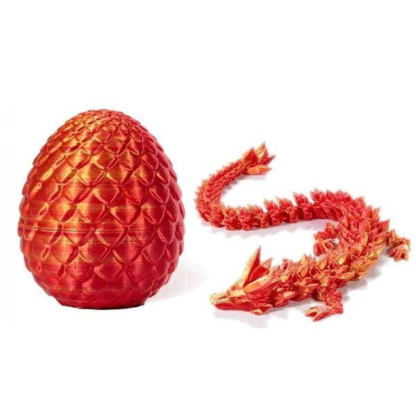 3D Printed Dragon Scale Egg Fidget Toy (Multiple Colors): Green & Blue