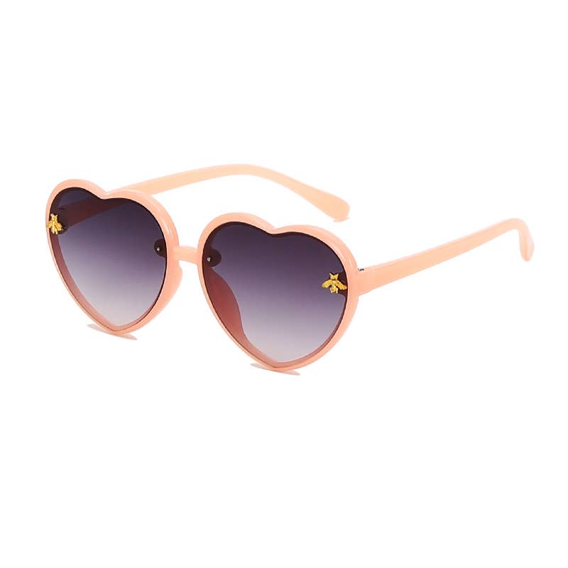 Heart Cute Children's Sunglasses kids summer Sunglasses: Peach