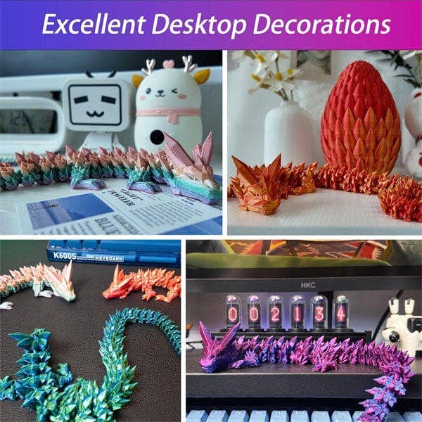 3D Printed Dragon Scale Egg Fidget Toy (Multiple Colors): Green & Blue