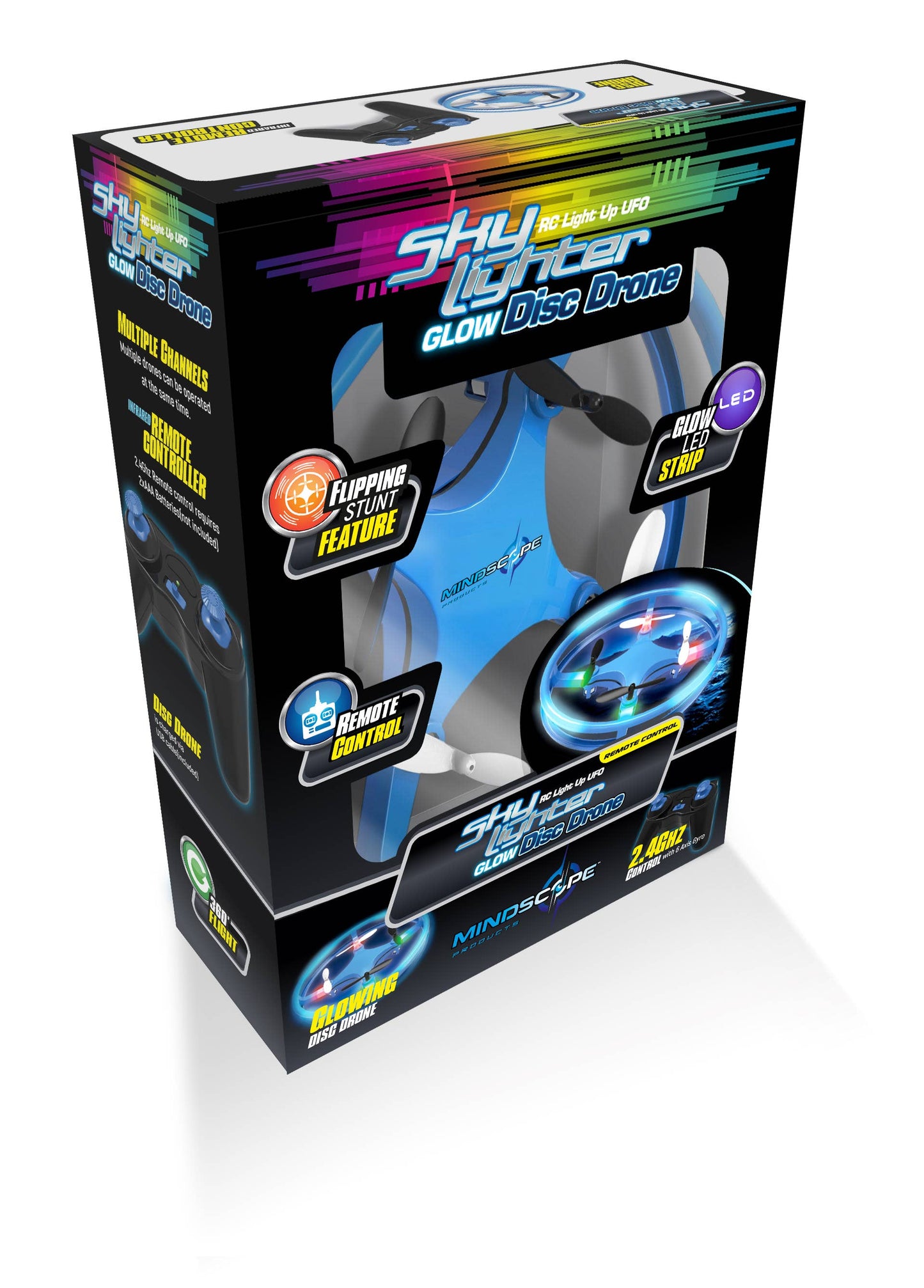 Sky Lighter Glow Disc Drone - RC Light Up UFO Blue