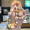 Crystal Quicksand Labubu Keychain Bag Charm
