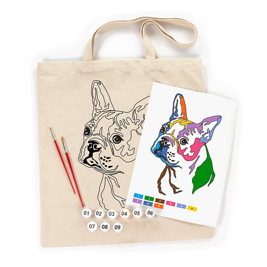 Eco-Friendly Cotton bag Coloring Kit – Bright Pug