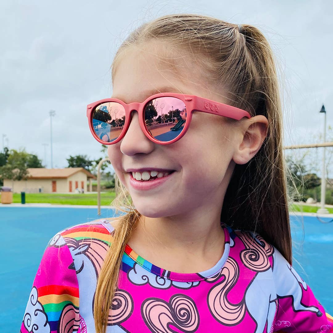 Round Sunglasses | Dusty Rose: Toddler (Ages 2-4) / Brown Polarized Lens