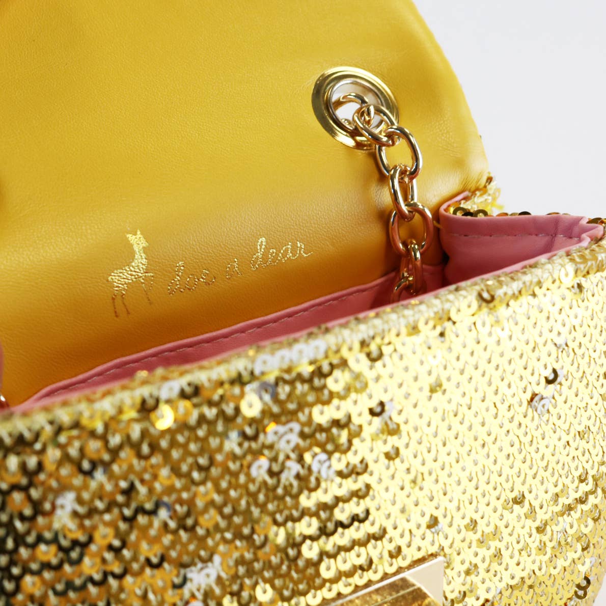 Floral Appliques Sequin Purse Silver