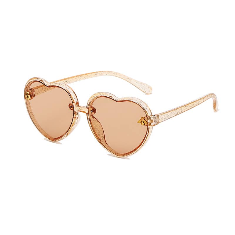 Heart Cute Children's Sunglasses kids summer Sunglasses: Peach