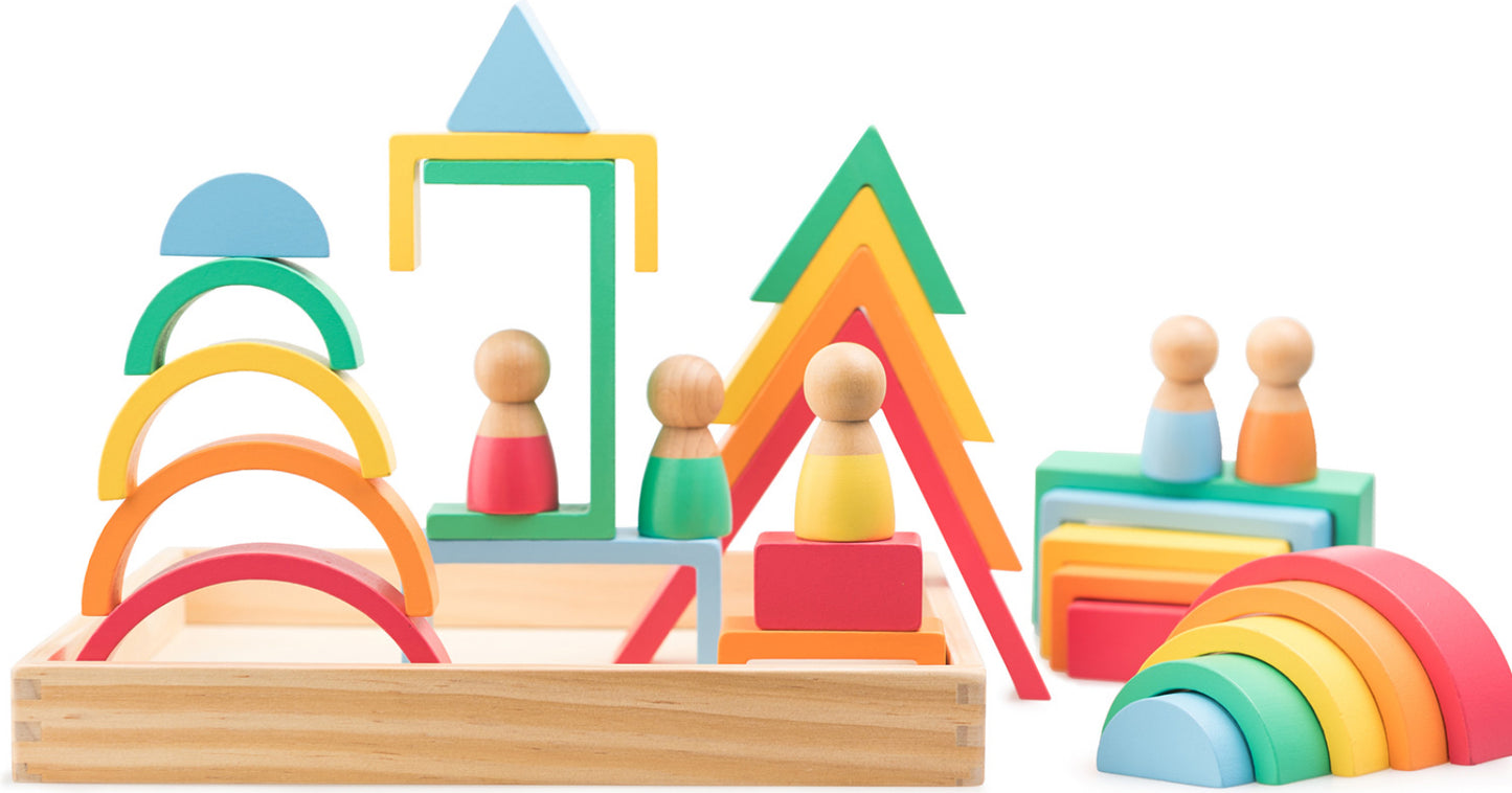 Rainbow Wooden Blocks