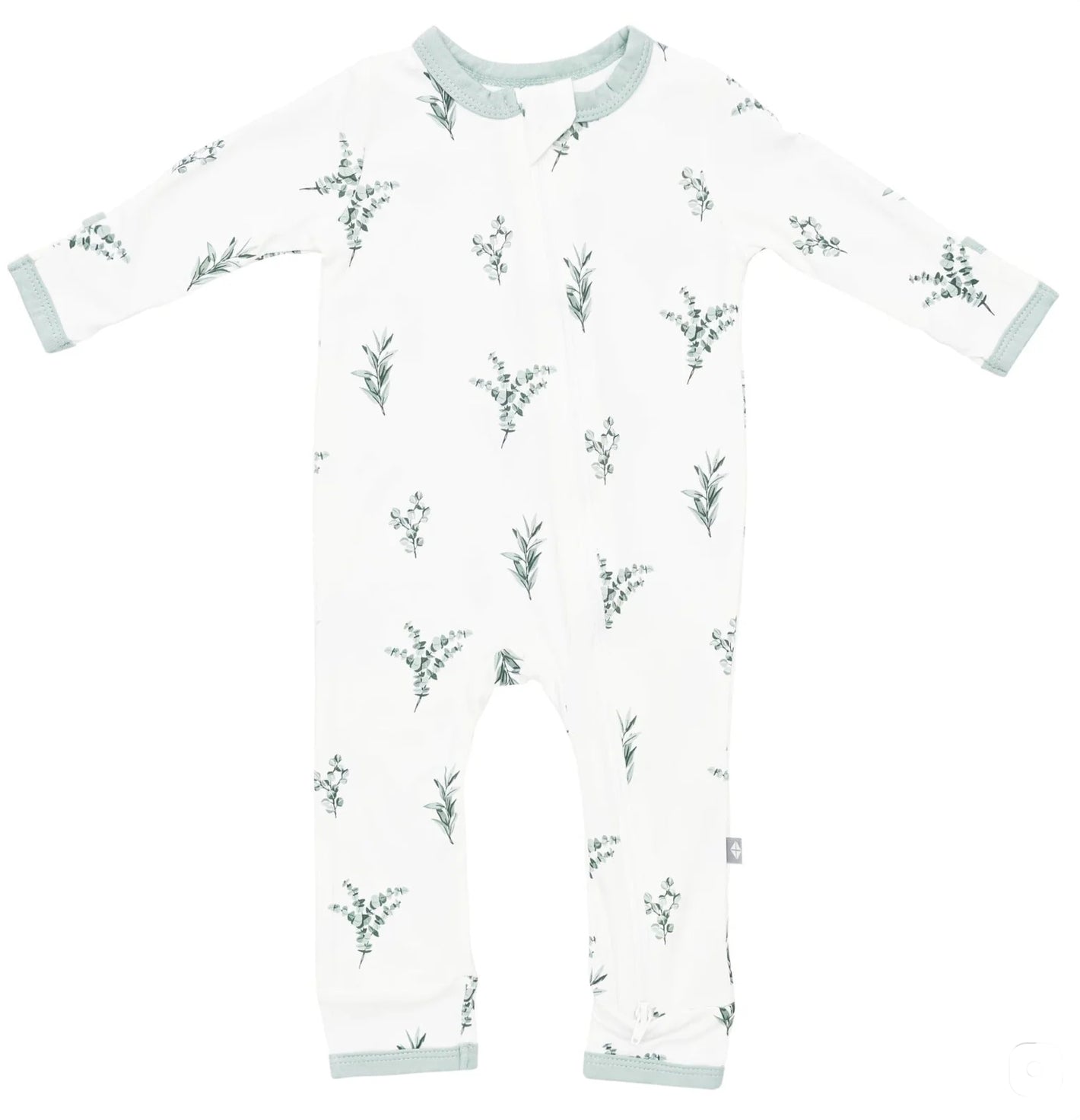 Kyte Baby Zippered Romper in Eucalyptus