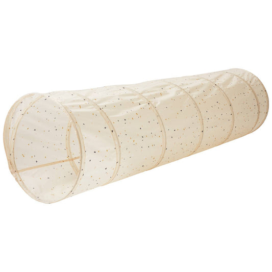 Kids Play Tunnel with Eco-Friendly Recycled Fabric: Terrazzo Beige