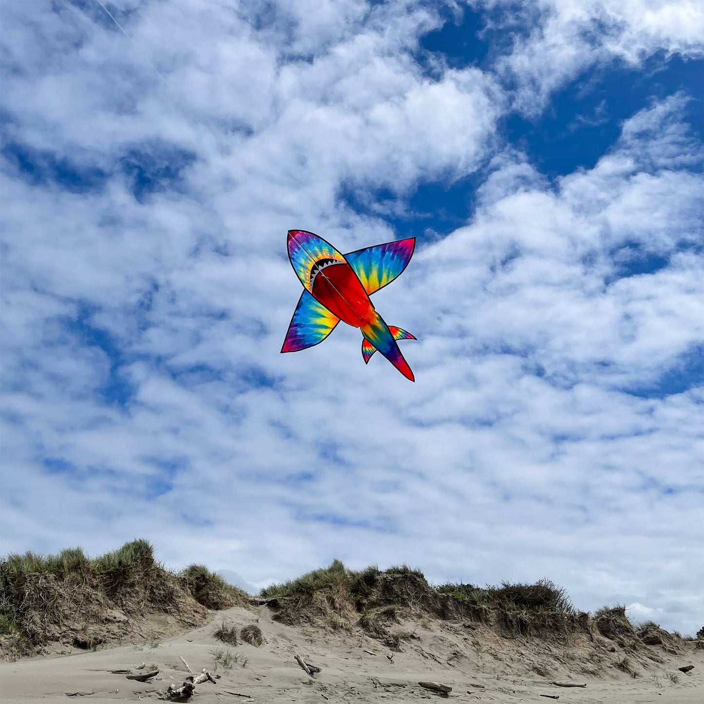 5' 3D Tie Die Shark Kite