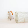 Kids Play Tunnel with Eco-Friendly Recycled Fabric: Gingham Beige