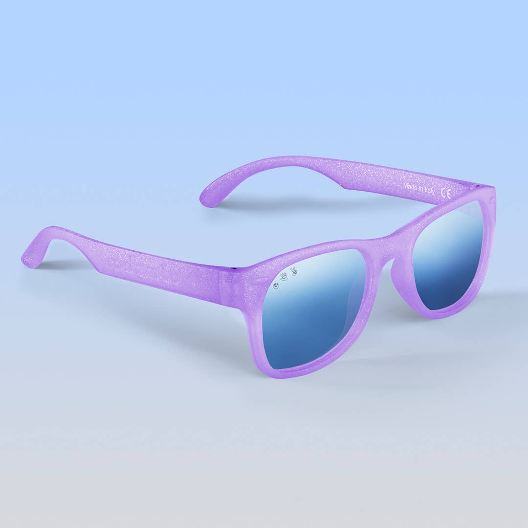 Lavender Glitter Sunglasses: Toddler (Ages 2-4) / Grey Polarized Lens