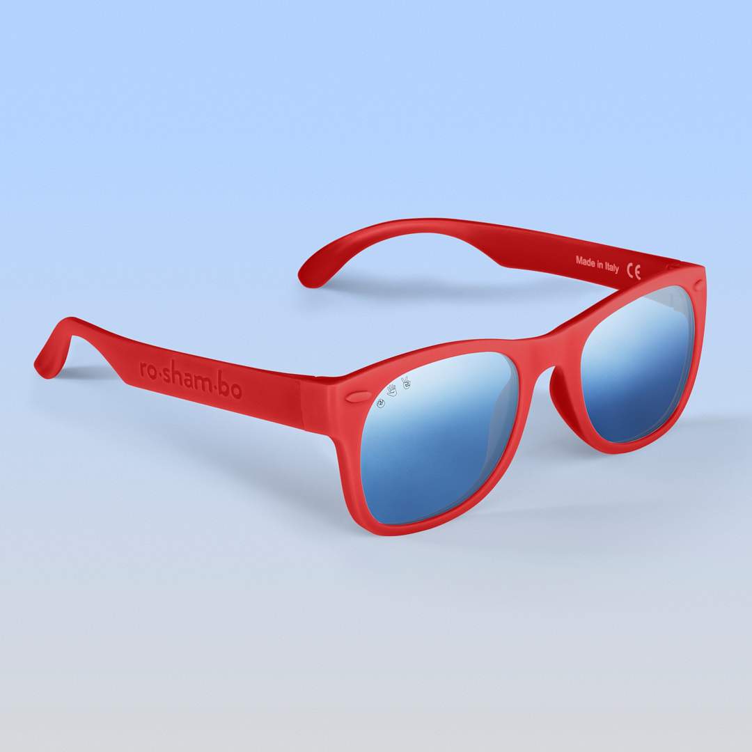 Red Sunglasses: Baby (Ages 0-2) / Grey Polarized Lens