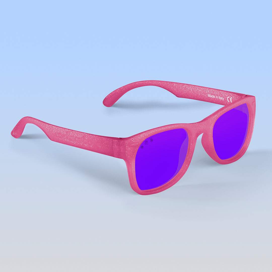 Pink Glitter Sunglasses: Baby (Ages 0-2) / Grey Polarized Lens