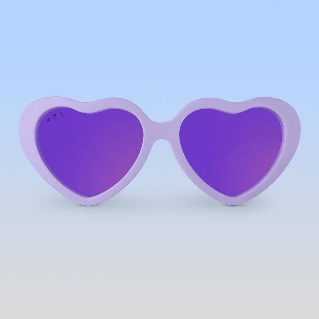 Heart Sunglasses | Lilac: Baby (Ages 0-2) / Grey Polarized Lens