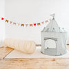 Kids Play Tunnel with Eco-Friendly Recycled Fabric: Gingham Beige