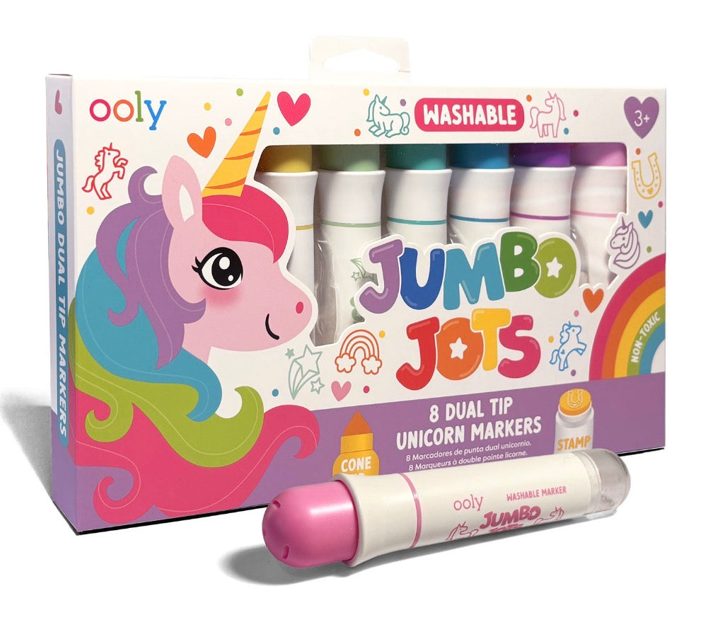Jumbo Jots 8 Dual Tip Unicorn Markers