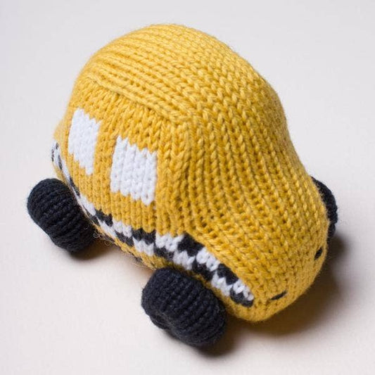 Taxi Organic Baby Rattle Toy