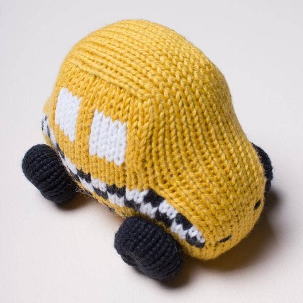 Taxi Organic Baby Rattle Toy