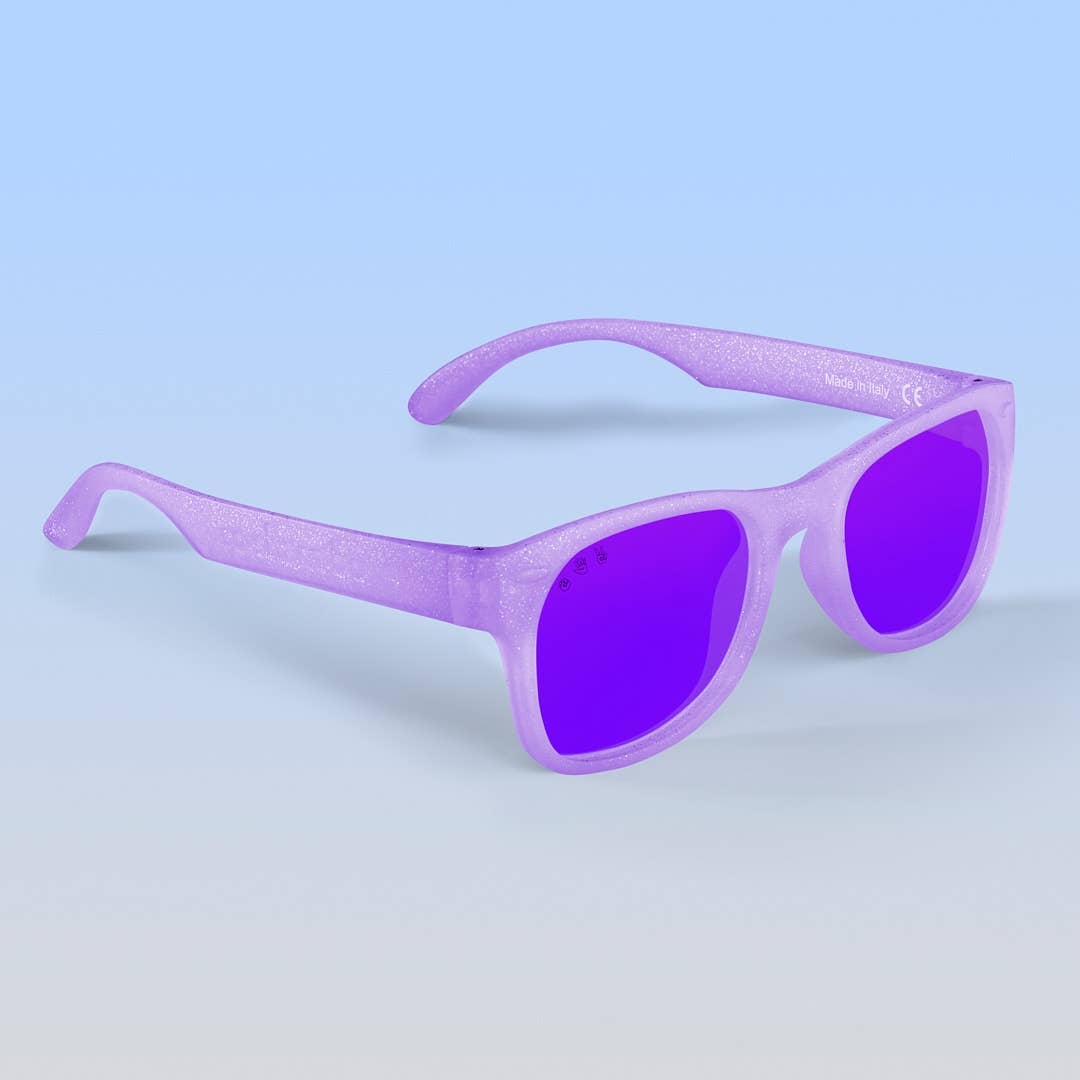 Lavender Glitter Sunglasses: Toddler (Ages 2-4) / Grey Polarized Lens