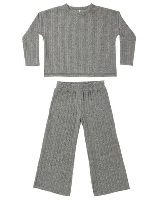 COZY RIB KNIT SET EVERGREEN