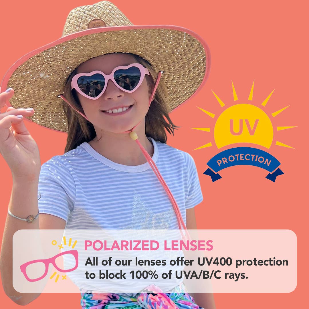 Heart Sunglasses | Lilac: Baby (Ages 0-2) / Grey Polarized Lens