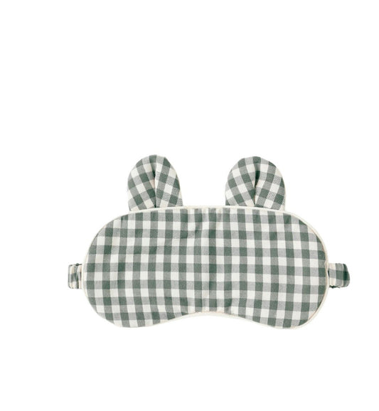EVERGREEN GINGHAM SLEEP MASK
