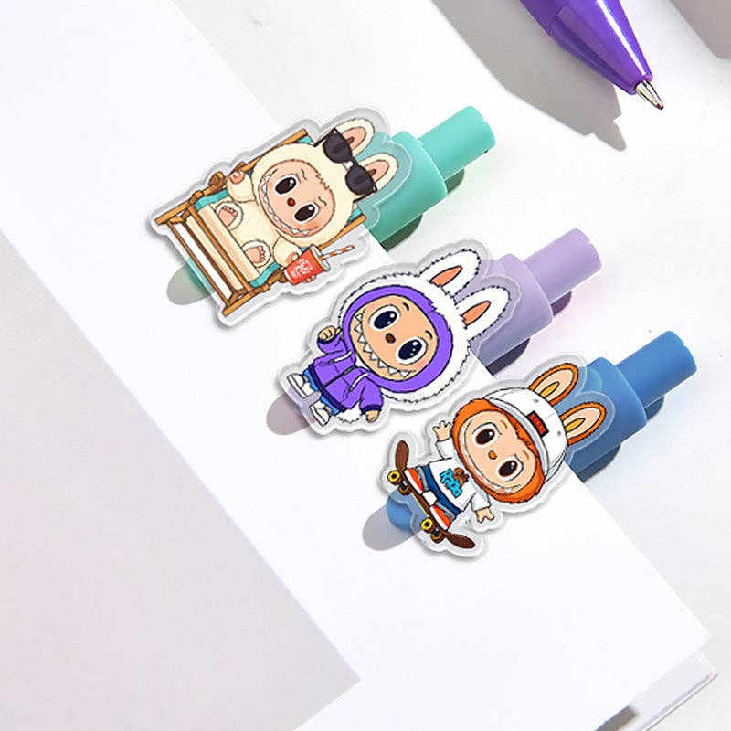 LABUBU cartoon patch press gel ink pen cute labubu pen