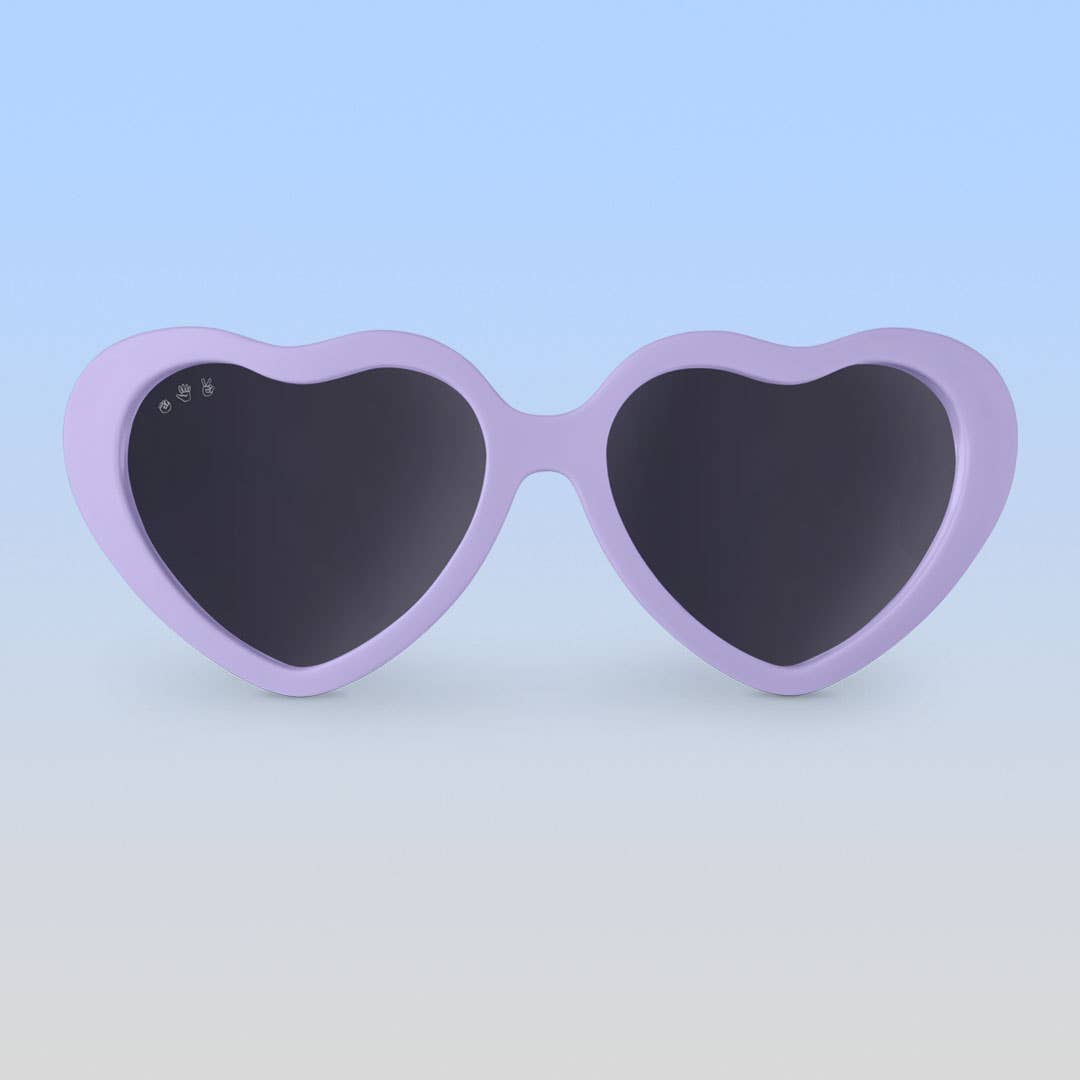 Heart Sunglasses | Lilac: Baby (Ages 0-2) / Grey Polarized Lens