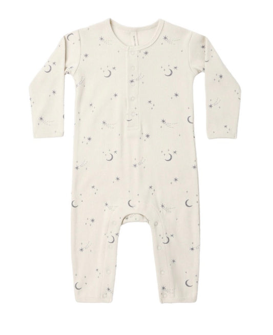 RIBBED BABY JUMPSUIT CELESTIAL
