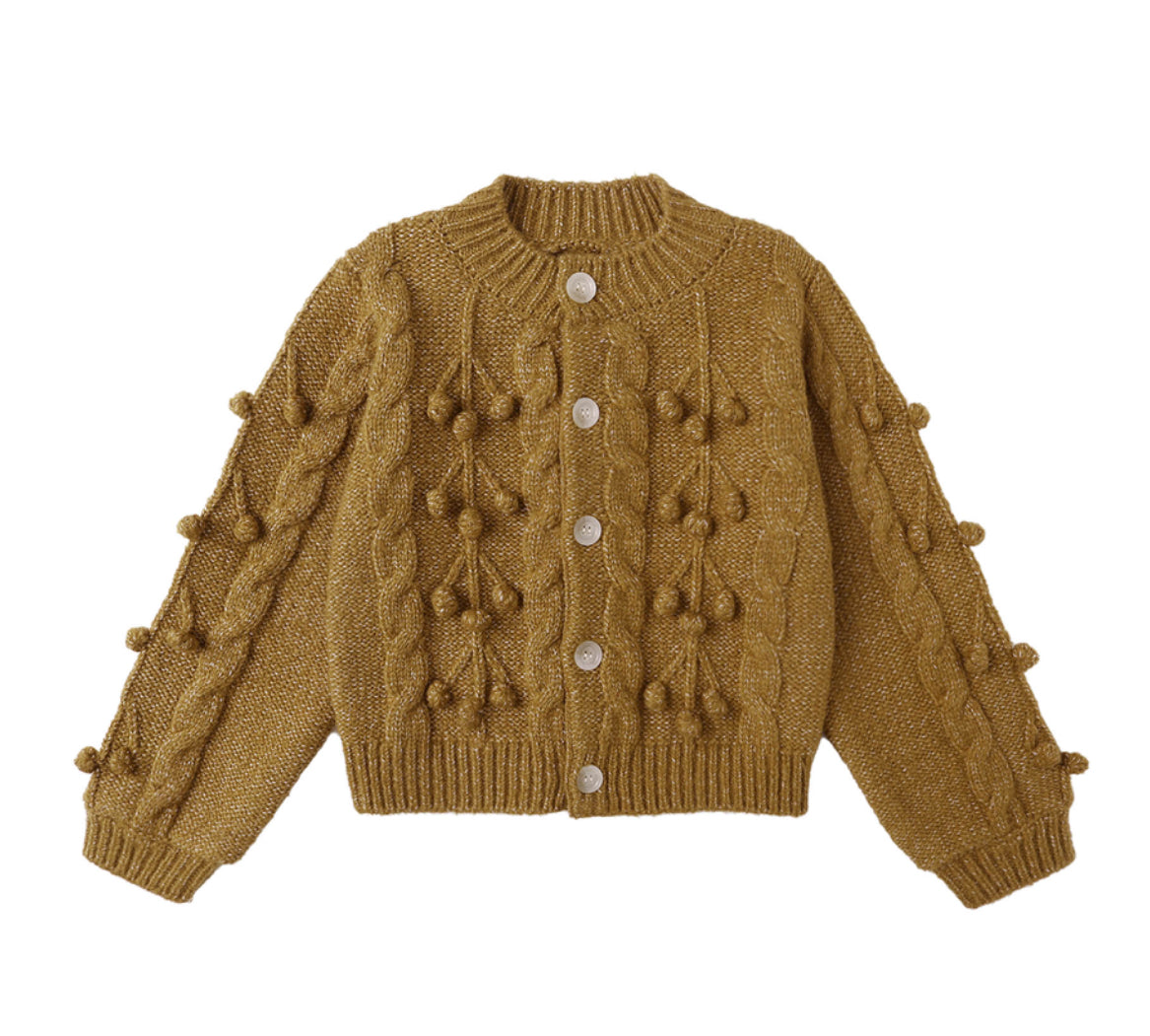 BOBBLE CARDIGAN || GOLDEN
