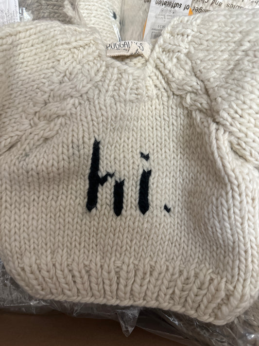 hi. Black Crew Neck Sweater