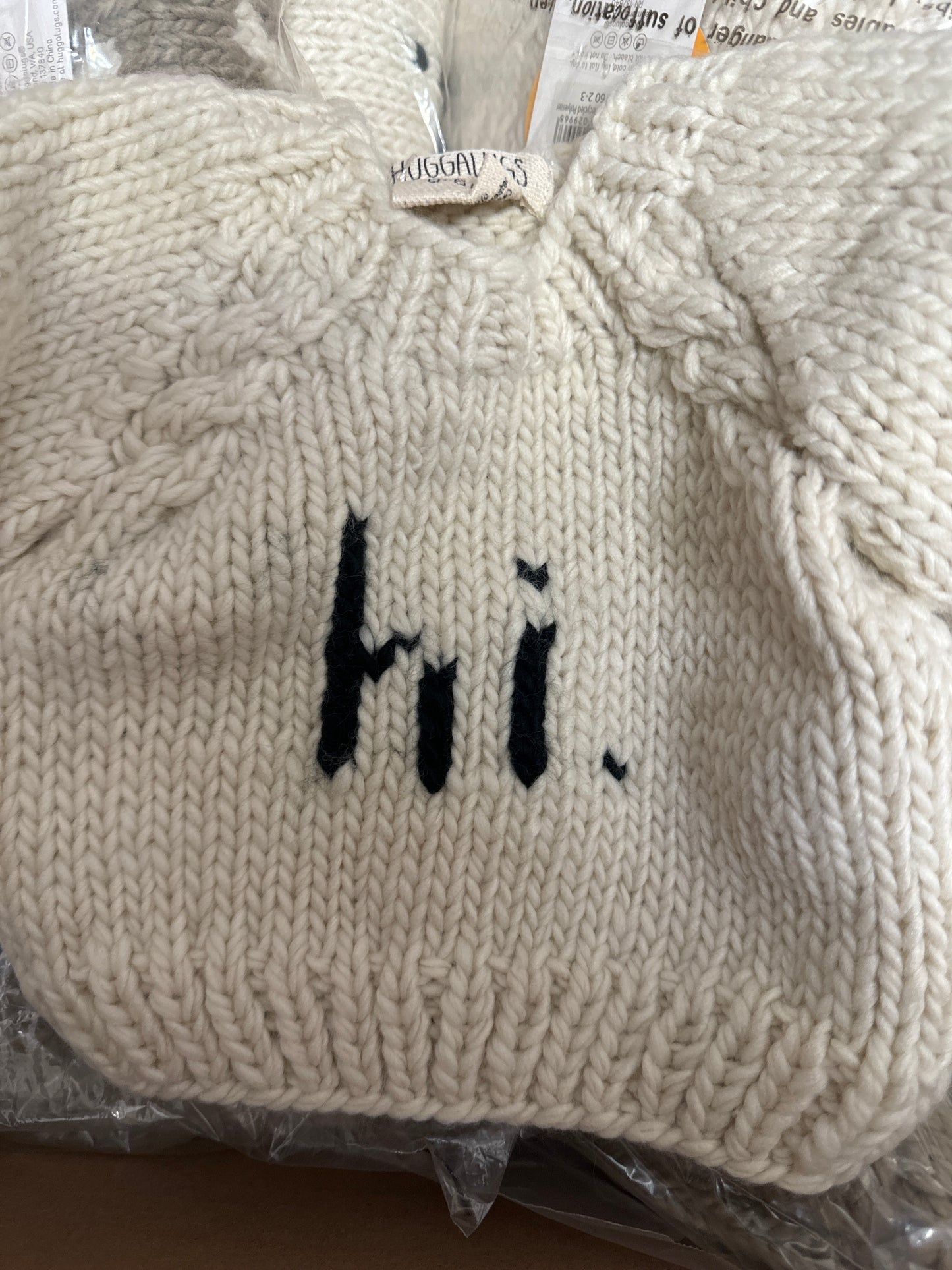 hi. Black Crew Neck Sweater