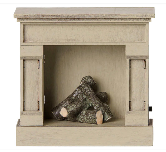 Maileg Fireplace, Mouse - Off white