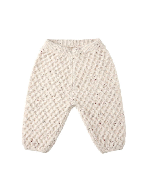 NATURAL SPECKLED KNIT PANT