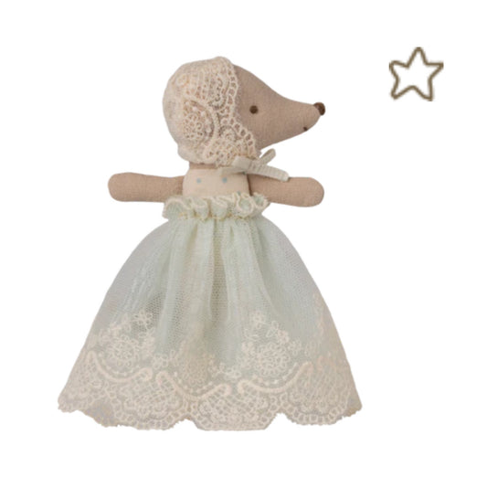 Baby mouse in gown - Mint