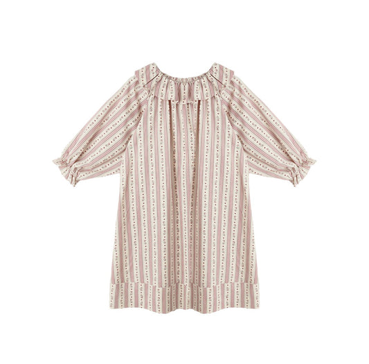 CANDY CANE STRIPE GIRL'S NIGHTGOWN ||
