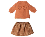 Maileg Skirt and knitted sweater - Medium mouse